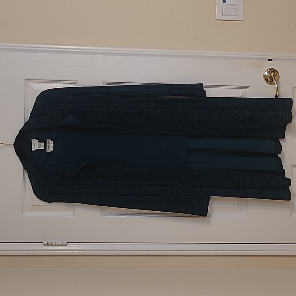 Coldwater Creek Long Duster/Jacket with Matching Tank Top Size M